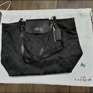 Coach Signature Large Nylon Bag